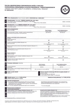 Licencja firmy transportowej