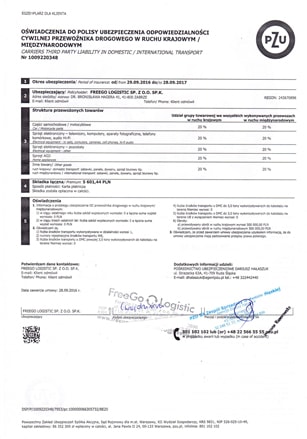 Licencja firmy transportowej
